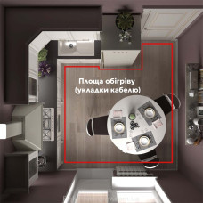 Кабель для теплої підлоги Woks 10 під ламінат 75 Вт, 7.5м