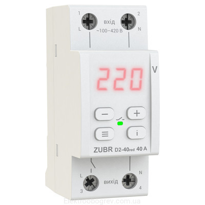 Реле напруги Zubr D2-40 red