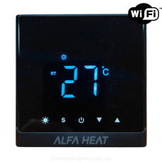 Терморегулятор для теплого пола программируемый Alpha Heat Smart WI-FI Черный