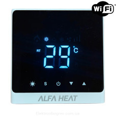 Терморегулятор для теплого пола программируемый Alpha Heat Smart WI-FI Белый
