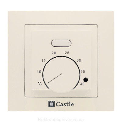 Терморегулятор для теплого пола Castle AC308H, под рамку Unica Schneider, слоновая кость