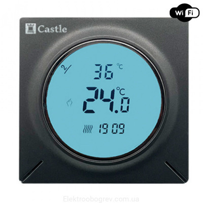 Терморегулятор для теплого пола Castle AC-829Н WI-FI, графит