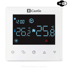 Терморегулятор для теплого пола Castle AC-606Н WI-FI, белый