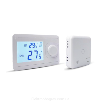 Терморегулятор для электрических котлов Castle AC-8038G-RF радиоканал, белый