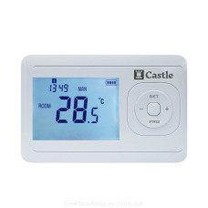 Терморегулятор для электрических котлов программируемый Castle AC-8048G, белый