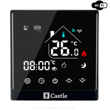 Терморегулятор для теплого пола Castle AC-8400Н WI-FI, чорный