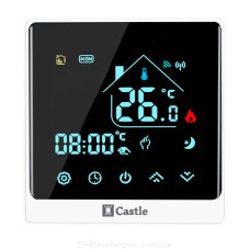 Терморегулятор для теплого пола Castle AC-8400Н, белый