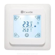 Терморегулятор для теплого пола сенсорный Castle M 8.716, белый