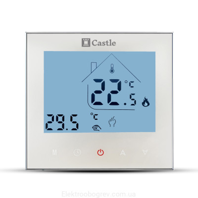 Терморегулятор для теплої підлоги Castle AC-605Н, білий