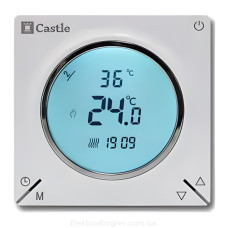 Терморегулятор для теплого пола Castle AC-829Н, белый