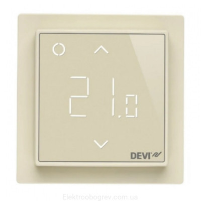 Терморегулятор для теплого пола программируемый DEVIregТМ Smart c Wi-FI, слоновая кость
