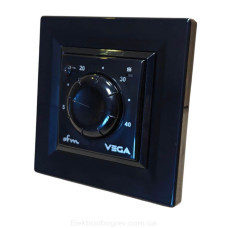 Терморегулятор для теплої підлоги VEGA 030, чорний