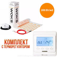 WoksMat-200 теплый пол на мате 300 Вт, 1.5м2