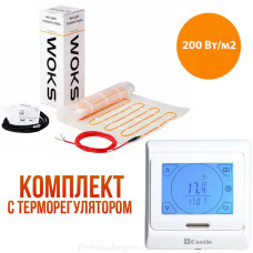 WoksMat-200 теплый пол на мате 400 Вт, 2.0м2