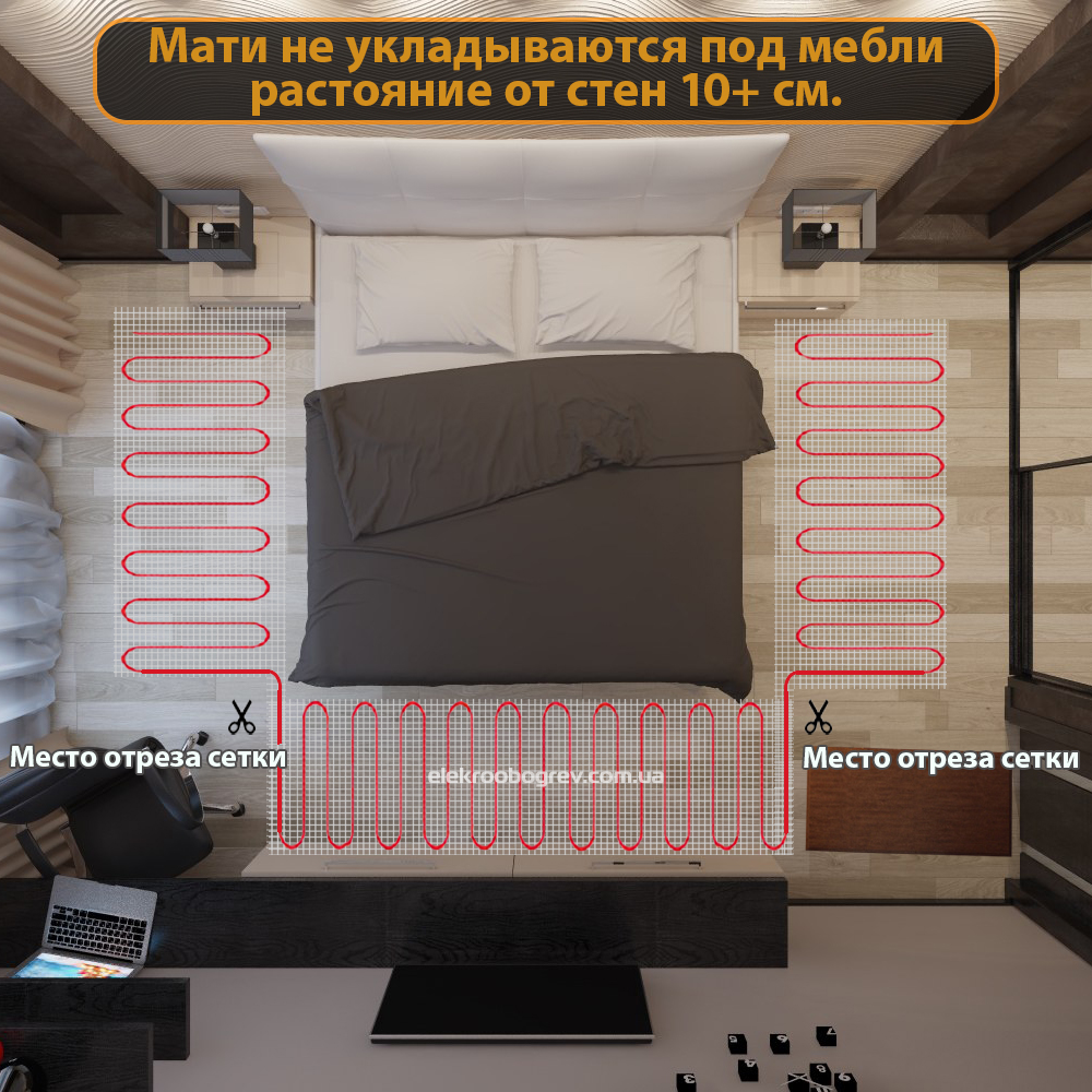 как правильно укладывать маты теплого пола?