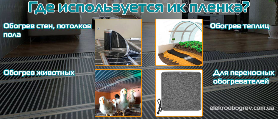 Где используется нагревательная ик пленка?
