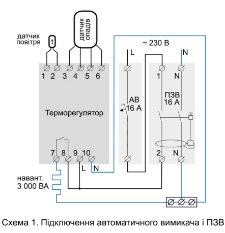 Схема подключения terneo sneg